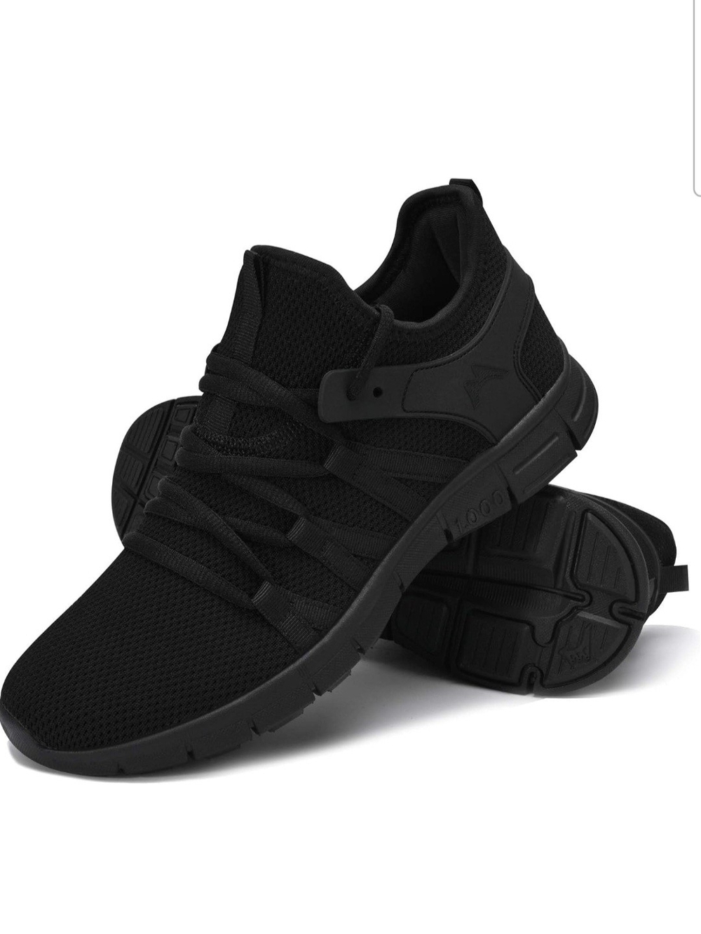 Women's Black Lightweight Athletic Sneakers